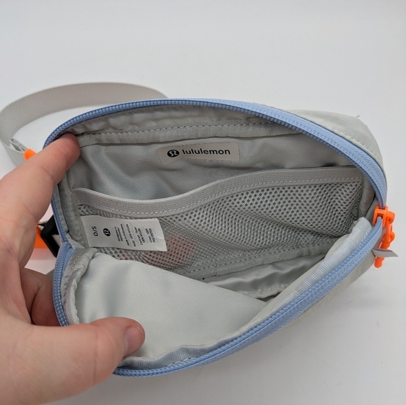 Lululemon Mini Belt Bag In Vapor Grey Blue Orange Adjustable Strap - Picture 8 of 11